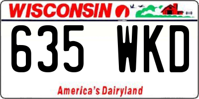 WI license plate 635WKD