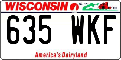 WI license plate 635WKF
