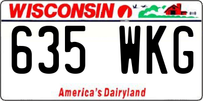 WI license plate 635WKG