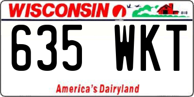 WI license plate 635WKT
