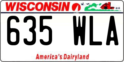 WI license plate 635WLA