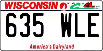 WI license plate 635WLE