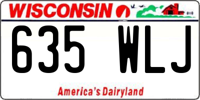 WI license plate 635WLJ
