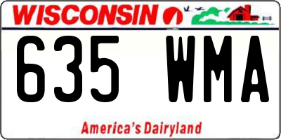 WI license plate 635WMA