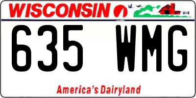 WI license plate 635WMG