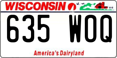 WI license plate 635WOQ