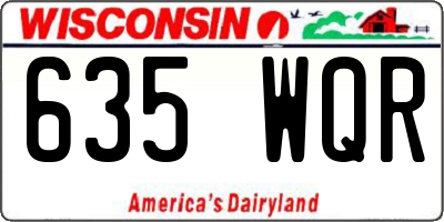 WI license plate 635WQR