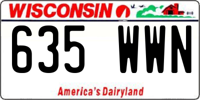 WI license plate 635WWN