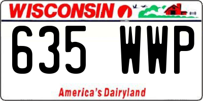 WI license plate 635WWP