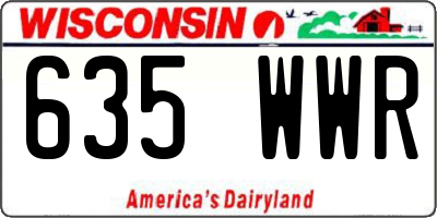 WI license plate 635WWR