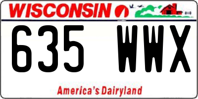 WI license plate 635WWX