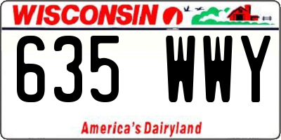 WI license plate 635WWY