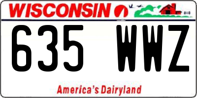 WI license plate 635WWZ
