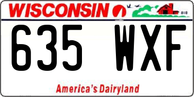 WI license plate 635WXF