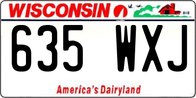 WI license plate 635WXJ