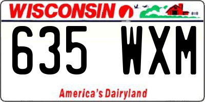 WI license plate 635WXM