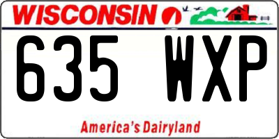 WI license plate 635WXP