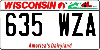 WI license plate 635WZA