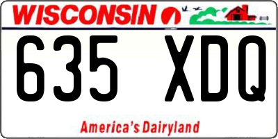 WI license plate 635XDQ