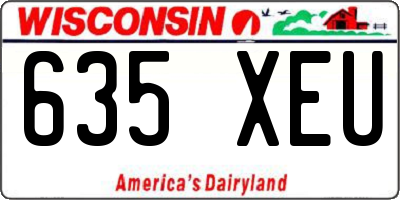 WI license plate 635XEU