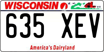 WI license plate 635XEV