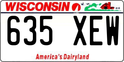 WI license plate 635XEW