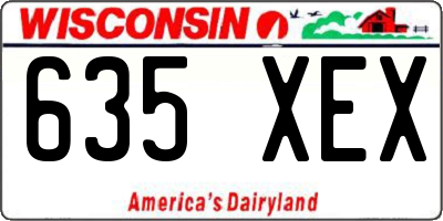 WI license plate 635XEX