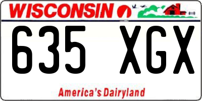 WI license plate 635XGX