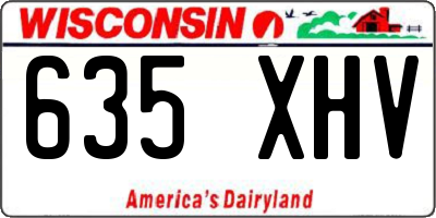 WI license plate 635XHV