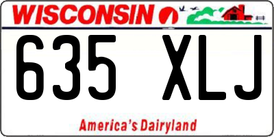 WI license plate 635XLJ
