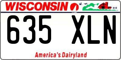 WI license plate 635XLN
