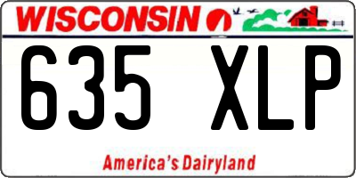 WI license plate 635XLP