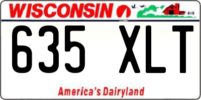 WI license plate 635XLT