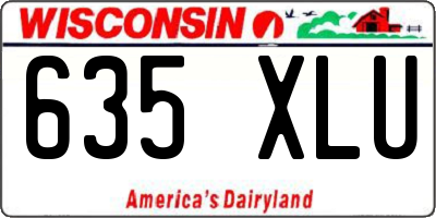 WI license plate 635XLU