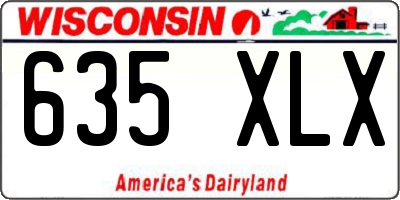 WI license plate 635XLX