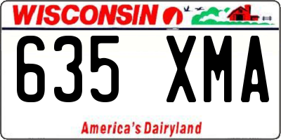 WI license plate 635XMA