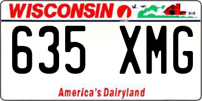WI license plate 635XMG
