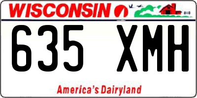 WI license plate 635XMH
