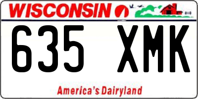 WI license plate 635XMK