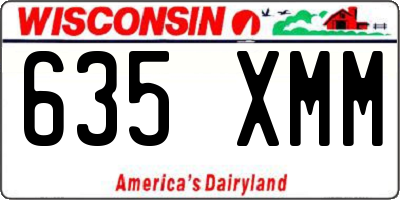 WI license plate 635XMM
