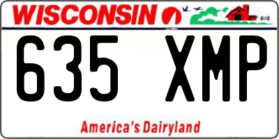 WI license plate 635XMP