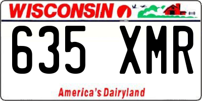 WI license plate 635XMR