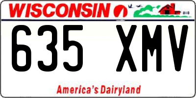 WI license plate 635XMV