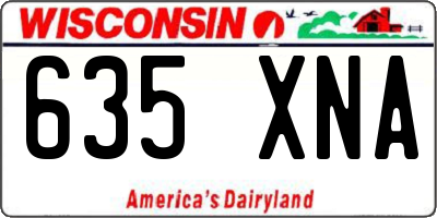 WI license plate 635XNA