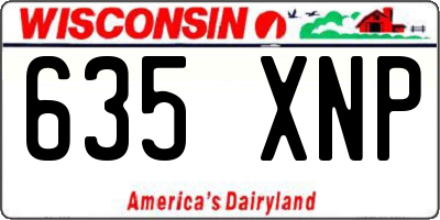 WI license plate 635XNP