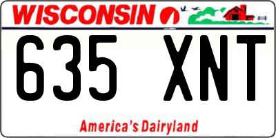 WI license plate 635XNT