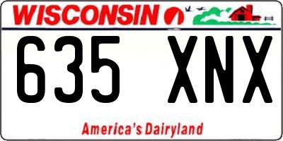 WI license plate 635XNX