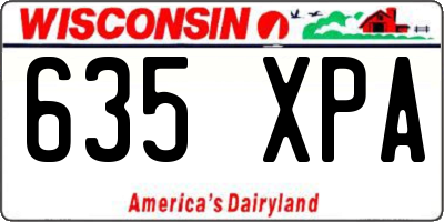 WI license plate 635XPA