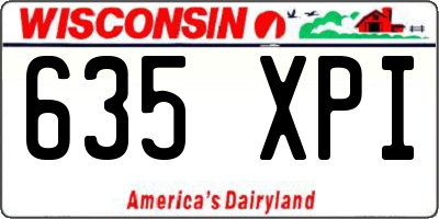 WI license plate 635XPI