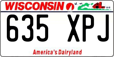 WI license plate 635XPJ